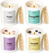 AOOVOO Stress Relief Candles Set for Women - 4 Pack Candles for