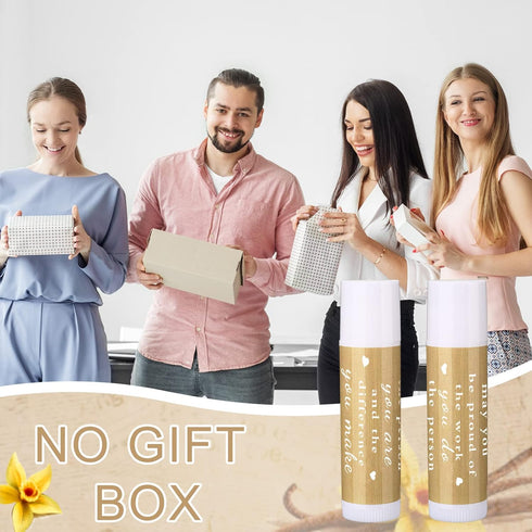 Demissle Thank You Gifts for Coworker, Lip Balm Bulk Set, Inspirational Farewell Gifts for Friends, 36 Pcs