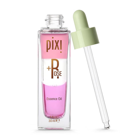 Pixi Beauty +Rose Essence Oil | Tri-Phase Nourishing Essence Oil | Rose Flower Oil Nourishes Skin | Revitalize & Prep For Makeup | 1.00 Fl Oz