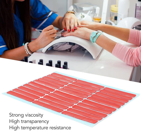 Nail Tip Display Tape, 10 Sheets Double Sided Adhesive Tape for Nail Art Accessories, Home & Salon Use