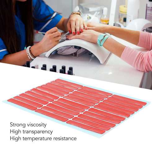 Nail Art Mounting Tape 10 Sheets, Double Sided Tape for Nail Art, Adhesive Accessory for Home and Salon