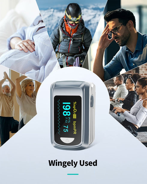Pulse Oximeter HealthTree Oxygen Monitor Fingertip, Bluetooth Pulse Ox with Free APP, O2 Pulse Oximeter and Heart Rate