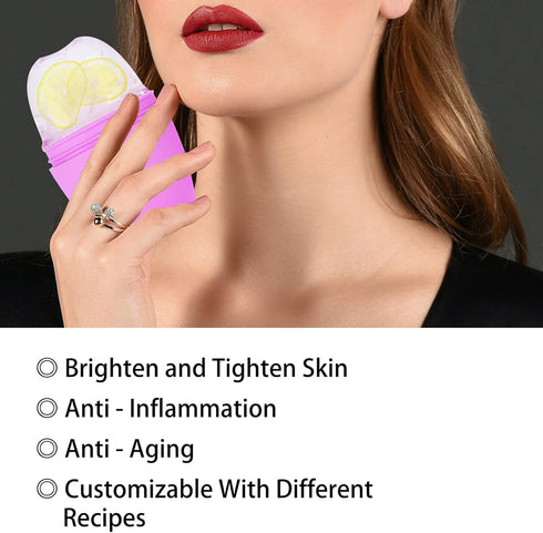 Ice Face Roller, Silicone Ice Roller for Face to Tighten and Lift skin, Face & Eye Puffiness Relief, Reusable Facial Ice Mold for Neck to Enhance Natural Glow, Skin Care for Women Beauty