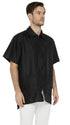 PERFEHAIR Barber Jacket for Men - Hair Stylist Grooming Smock Vest Shirt, Black