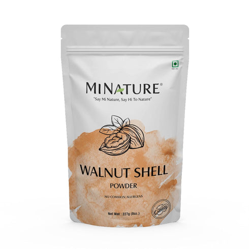 Natural Walnut Shell Powder, Resealable Zip Lock Pack, 227g, 1/2lbs, 8oz