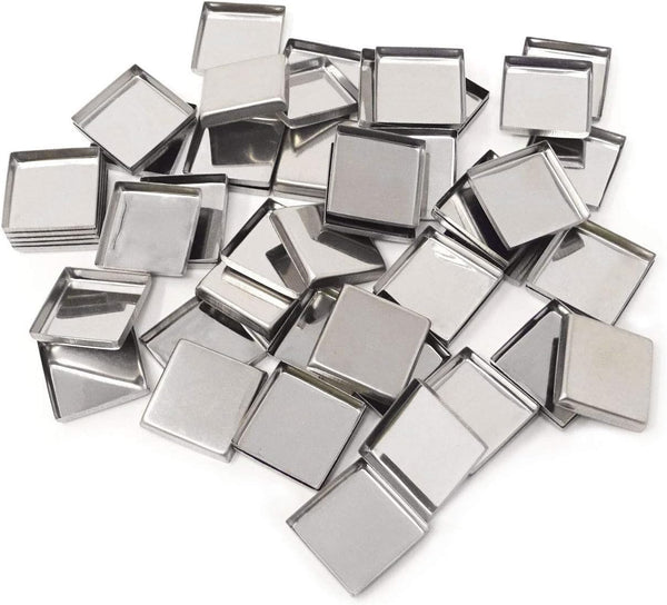 Honbay 56PCS Metal Empty Square Pans - Makeup Tins Organizer for Eyeshadow Blush Lipstick (26mm, Height: 5mm)