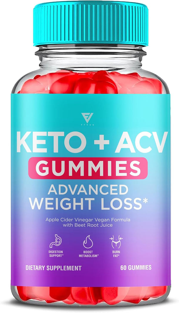 Fyvus Apple Cider Vinegar Gummies Supplement Daily Digestive Health & Gut Wellness