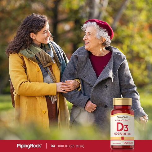 Piping Rock Vitamin D3 1000 IU, 250 Softgels, Non-GMO, Gluten Free Supplement