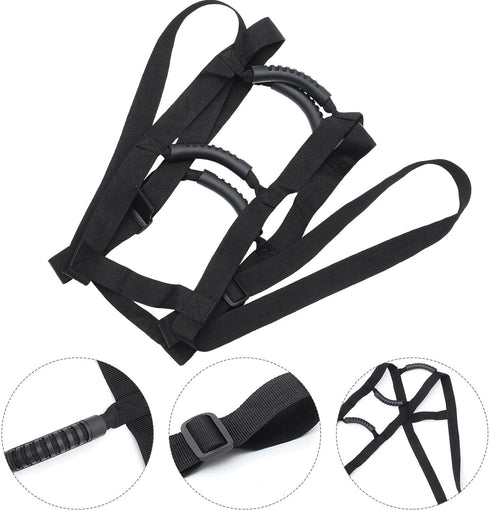 VERDANVERSE Bed Ladder Assist Pull up Strap with Handle Grips for Elderly and Patients, Black Bed Sit up Helper