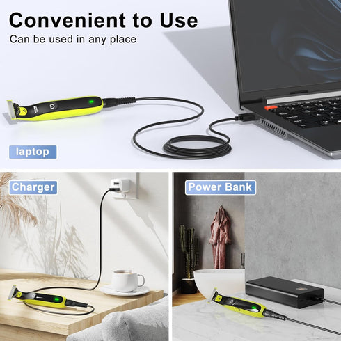 for Philips Norelco One Blade Cord QP2724 Charger for OneBlade 360 QP2834 MG5910 MG7910 MG9510 X5006 MG9520 QP1924 S3243 QP2720 QP2734 QP2824 QP4530 QP4631 Charging Cable