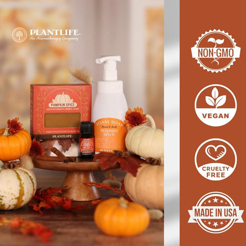 Plantlife Pumpkin Spice Bar Soap, Moisturizing and Soothing, 4oz Bar
