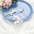 Unicra Silver Crystal Flower Bride Wedding Hair Pins, Bridal Hair Accessories for Women and Girls (Pack of 3)