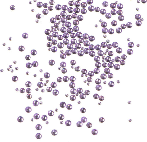 LPBeads 3456 Pieces Tanzanite Flat Back Round Crystal Rhinestones - 6 Sizes for Crafts, DIY with Tweezers
