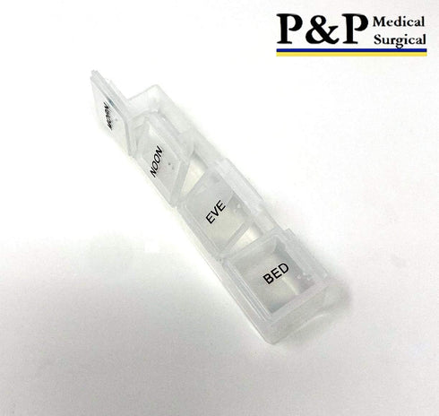 Weekly AM/PM Pill Box Organizer by P&P MEDICAL SURGICAL, Portable Travel Prescription & Medication Case (7-Day /