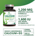 Calcium 1200 mg Plus Vitamin D3, 180 Tablets, Bone Health & Immune Support, Extra Strength
