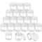36 Packs Plastic Jars - Round Clear Leak Proof Cosmetic Container Jars with Black Lids for Lotions, Ointments, Travel