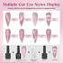 MIZHSE 10ml*6 Colors Cat Eye Gel Nail Polish - Glitter Pink Gold Sparkle Set with Universal Silver Cat Eye Gel