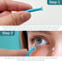 Zoolinn 12-Pack Silicone Hard Contact Lens Remover Tools Hard Scleral Lens Applicator with Suction Cup Grip(Blue)