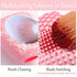 Silicone Travel Makeup Brush Holder with Cleaner Mat, Organizer Case for Foundation Eye Lip Brushes, 5-Pcs Large + 7