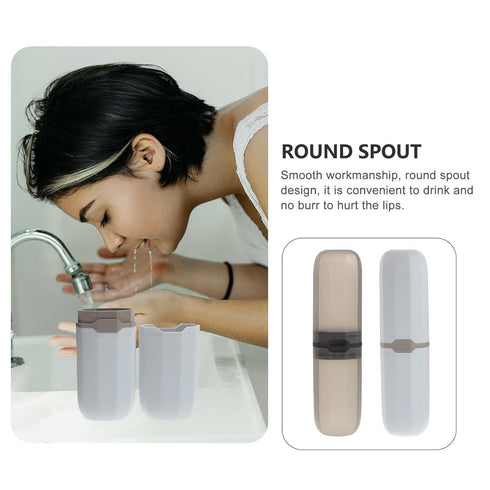 2Pcs Toothbrush Travel Case, Portable Holder Dustproof Protective Cover for Outdoor and Daily Use