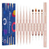 9Pcs Nail Art Brushes Set - Professional Double-Ended Acrylic Liner Detail Brushes for DIY Home Salon