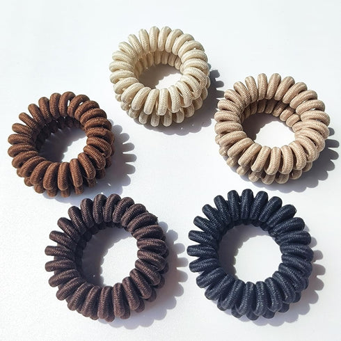 No Crease Spiral Hair Ties 20pcs, Traceless Coil Hair Ties, Waterproof Elastics Hair Bands, Multicolor 1.8inch