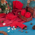 FASHEWELRY 100 Pack Red Velvet Drawstring Bags, 3.6 x 2.8 Inch for Christmas Gift Packaging