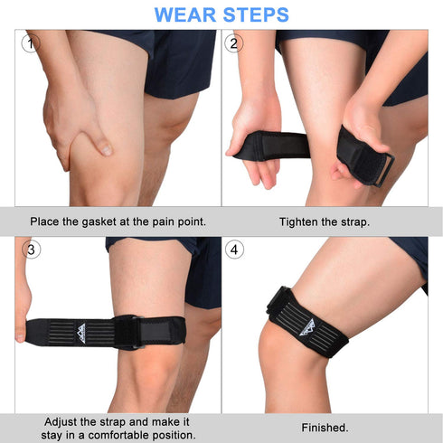supregear IT Band Strap for Knee, Thigh, Hip & ITB Syndrome Support - Adjustable Extra Compression Stabilizer for