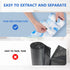 VOK 4 4 78 Counts Gallon Trash Bags Drawstring, Gallon Garbage Bags, Small Trash Bags for Office, Kitchen, Bedroom