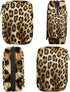 Skonsati 7 Leopard Cheetah Weekly Pill Organizer Pill Caes Bag Day Medicine Container Case with Removable Pill Box