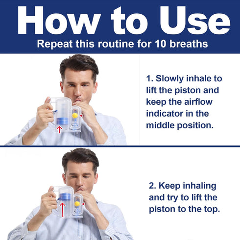 Oxgeda 5000ml Breathing Exercise Device for Lungs, Lung Exerciser Device, Capacity for Deep Inhalation, Durable