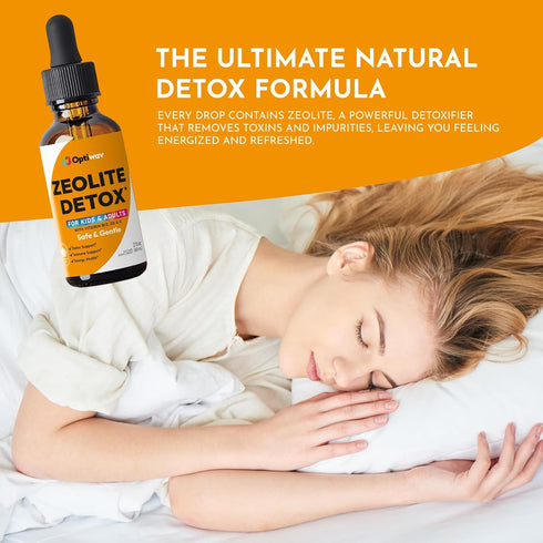Optiwav Zeolite Detox Drops for Kids Adults - Advanced Clinoptilolite Liquid Supplement for Toddlers Children's