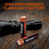 3.7V 3200mAh USB Rechargeable Lithium Ion Battery for Flashlights, Headlamps, Bluetooth Speaker, 2 Pack