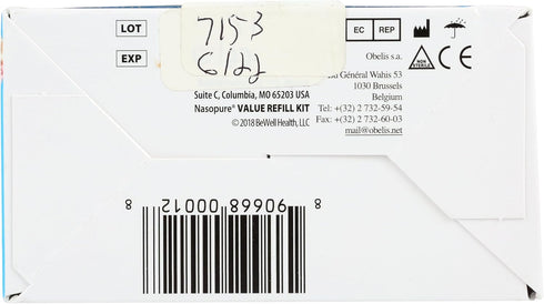 Nasopure Nasal Wash Value Refill Kit, “The Nicer Neti Pot” Sinus Wash Kit, 80 Salt Packets for Nasal Irrigation