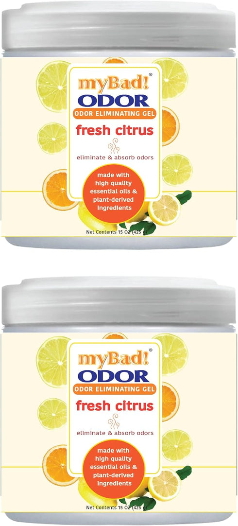 Odor Eliminator Essential Oil Gel, 15 oz, Air Freshener for Bathroom, Pet Area, Closets