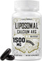 Liposomal Calcium AKG Supplement 1500 MG - High Absorption for Longevity & Cellular Energy, 60 Softgels