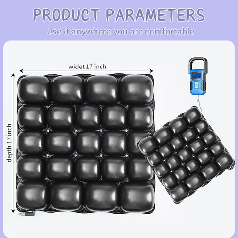 Makrozoia 17 17 Inches Cushions for Pressure Sores on Buttocks - x Wheelchair Cushion for Pressure Relief - Inflatable