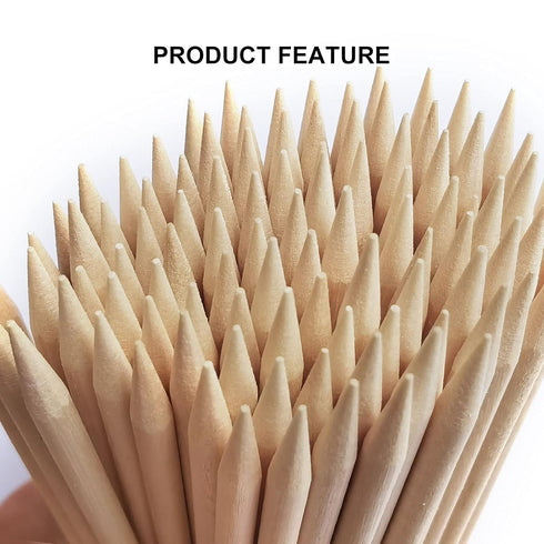 Sticks for Nails, Orange Wood Nail Sticks, Double Sided Cuticle Pusher Remover Manicure Pedicure Tool (100PCS)