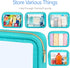 PACKISM TSA Approved Clear Makeup Bag - 3 Pack Upgrade Color-Edged Toiletry Bag for Various Storage Needs (Turquoise)