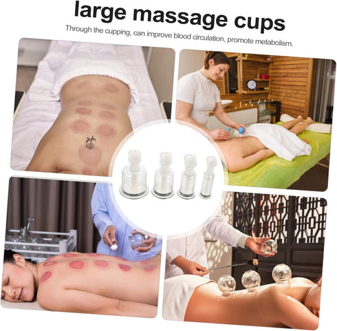 Ipetboom 8Pcs Vacuum Cupping Therapy Physical Therapy Cups for Back Shoulder and Strong Adsorption Convenient Design