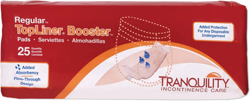TRANQUILITY-1/2CSPK-2070 TopLiner Disposable Booster Pads - Regular (14" x 4") - 100