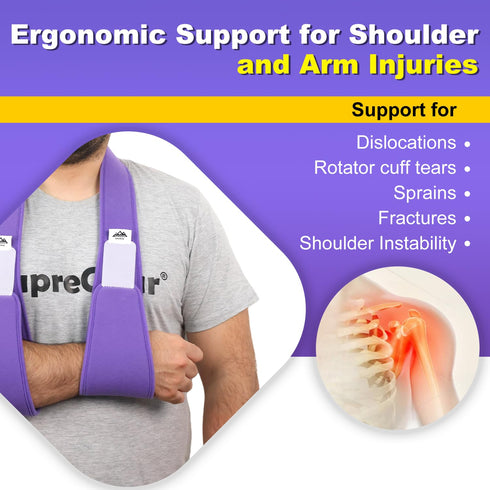 Immobilizer, supregear Arm Sling Shoulder Rotator Cuff Support Brace, Lightweight Comfortable Sling for Shoulder