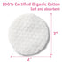 Simply Soft Premium Organic Cotton Rounds, 100 Count (Pack of 3), Soft, 100% Cotton Pads, Certified Organic, Hypoallergenic, Soft & Absorbent for Beauty, Cosmetics, Skin Care, Lint Free