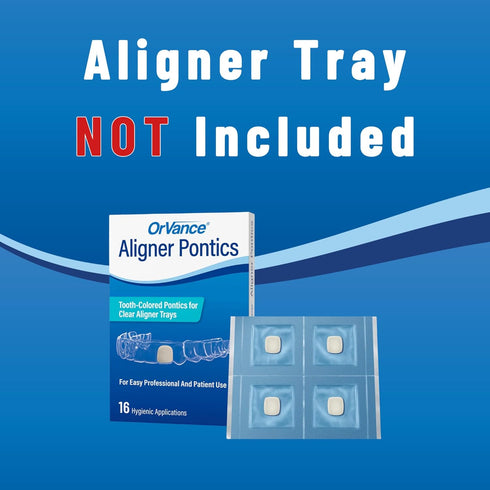 Aligner Pontics | Temporary Tooth Replacement for Aligner Trays and Retainers During Orthodontic Treatment (16 Count)