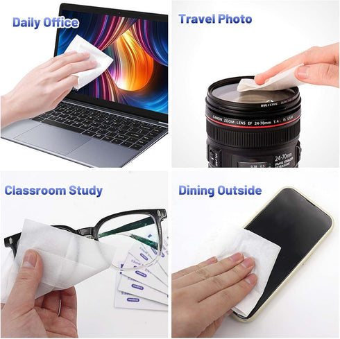 icepac 220 Lens Wipes for Eyeglasses - Pre-Moistened Individual Wrapped Eye Glasses Cleaning Wipes | Glasses Cleaner