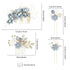 inSowni 20 Pack Classy Dusty Blue Flower Bridal Wedding Hair Side Combs, Floral Hair Pins, Twist Spiral Pearl Clips