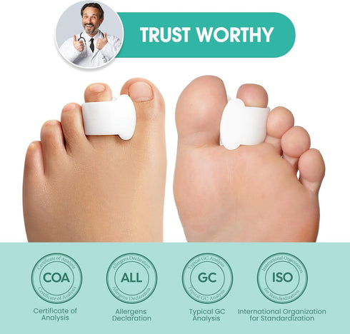 Hammer (3 6 Pack) Welnove Toe Separator for Overlapping Toes - Toe Spacers for Bunions - Toe Corrector for Toes