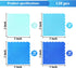 120PCS Dusty Blue Cocktail Party Napkins, Gradient Blue Scalloped Beverage Dessert Paper Napkins for Events