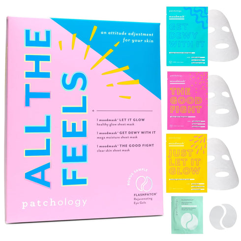 Patchology "All the Feels" Hydrating Sheet Masks for Dry Skin and Redness (3 Piece Set)