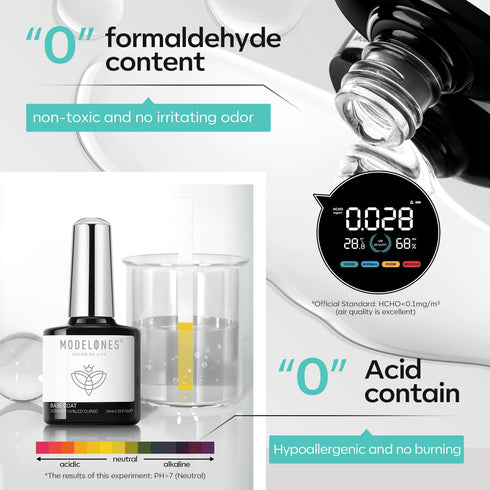 modelones Nail Dehydrator and Primer Set with Gel Base & Top Coat, Acid Free Acrylic Nail Supplies Starter Kit